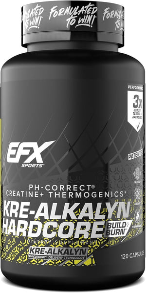 All American  Kre Alkalyn Hardcore | Build Muscle & Enhance Performance | Thermogenic pH Correct Creatine Monohydrate Pill Supplement (120 Pills)