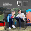 Gravity Chairs 2 Pack - Adjustable Reclining Zero Gravity Lounger for Garden & Patio - Foldable Lightweight Chairs with Ergonomic Support - Durable Textilene Fabric & Non-Slip Feet-Black 2pk