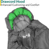 Trail Envelope Sleeping Bag With Snug Hood, Single Adult, 3 Season, Water-Resistant, Lightweight With Compact Bag, Outdoor, Camping, 250g Insulated Filling