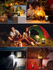 LED Camping Lantern Rechargeable Camping Power Bank Running 350Hrs, LCD Screen 4 Light Mode LED Tent Light, Waterproof Outdoor Working Light for Power Cuts Emergency Fishing Hiking