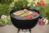 Bar-B-Kettle Charcoal Grill, Ø 57cm Grill Area, BBQ Grill with Porcelain-Enamelled Lid & Bowl, Tripod Stand & Wheels, Chromed Grill Grate - Black (1331004)