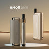 Eroll Slim Vape Kit 1500 mAh Wireless Magnetic Powerbank,480 mAh E Cigarette Rechargeable NO Nicotine NO Tobacco Grey