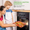 10-Piece Non-Stick Baking Pans Set - Premium Nonstick Carbon Steel Oven Bakeware - Includes Cookie Sheets, Muffin & Cake Pans, Pizza Crisper, Roasting Pans, w/Silicone Handles - Copper