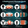 Massage Gun Deep Tissue,Powerful 30 Speeds Percussion Muscle Massager, 2600mah Electric Handheld Portable Fascia Gun with 6 Massager Heads for Athletes Muscle Tension Pain Relief