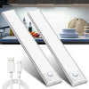 Under Cupboard Kitchen Lights LED - Cabinet Light Motion Sensor Indoor Rechargeable Strip Wardrobe Lighting Battery Operated Magnetic Stick on Wireless USB Powered for Shelf Stairs Counter Closet