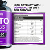 Keto Plus Complex - 10% More Fat Burn with thermogenic Z-Boost Green Tea & mctOil - More bioavailability zinc for Metabolism - Energy Boosting with Magnesium & B-Vitamins - Vegan