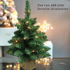 Pre-Lit Artificial Mini Christmas Tree,20 inch Miniature Pine Tree with Lights,Pine Artificial Xmas Tree,70 Branch Tips,Great for Tabletop or Desk-(50cm)