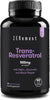 Trans-Resveratrol, 500mg per Capsule, 90 Capsules | with NAD+, Quercetin and Piperine | Anti-Aging, Healthy Aging, Antioxidant | Vegan, Preservatives Free, Allergen Free, Non-GMO |