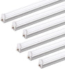 Led Batten Light 2ft, T5 1100lm 10W 6500K Super Bright White LED Garage Workshop Lighting,Wall and Ceiling Batten Lights 6-Pack