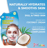 Coconut Cream Face Mask with Oatmeal, Pack of 6 - Smoothing - Sensitive Skin