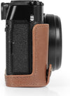 Ever Ready Genuine Leather Half Camera Case Compatible with Fujifilm X100VI (Brown)