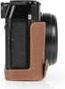 Ever Ready Genuine Leather Half Camera Case Compatible with Fujifilm X100VI (Brown)