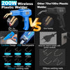 200W Plastic Welding Kit, Cordless Plastic Welder, Plastic Welding Machine 220V, 5000mAh USB Rechargeable Car Bumper Repair Kit with 1050PCS Hot Stapler, Plastic Welding Repair Kit for Car Bumpe