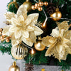 Mini Christmas Tree 60cm, Small Christmas Trees with Lights and Rich Golden Ornaments, 2FT Prelit Artificial Tabletop Christmas Tree for Xmas, Home, Kitchen, Dining Table Decor.