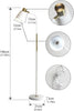 Floor Lamp, Industrial Floor Lamps Corner Lamp Rustic Farmhouse Standing Lamp, Adjustable Metal Heads Indoor Task Lighting Reading Floor Lamps for Living Room, Bedroom, E27 Socket (White)