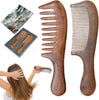 Walnut Hair Comb | 2-PC Multifunctional Wooden Hair Comb With Exquisite Box | Portable Pocket Massage Comb | Fine-toothed Sandal Wooden Comb | Hand-carved Practical Dandruff Comb For Women Men