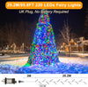 Fairy Lights Plug in, 29.2M/95.8FT 220 LED Waterproof Outdoor String Lights Mains Powered with 8 Modes/Remote Control, Christmas Lights for Outside Indoor Garden Bedroom Decorations(Multi-Coloured)