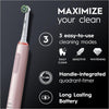 Pro 3 Electric Toothbrush For Adults, 1 3D White Toothbrush Head & Travel Case, 3 Modes with Teeth Whitening, 2 Pin UK Plug, 3500, Pink.
