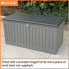 Outdoor Garden Storage Box, Waterproof Box, Outside Storage Box, Outdoor Storage Box, Patio Storage Box, Storage Cabinet, Outdoor Cushion Storage, Deck Storage, 270 Litre, Fully Guarnteed