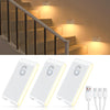 Motion Sensor Lights Indoor, Rechargeable Motion Sensor Night Light, Removable Magnetic Stair Lights, Closet, Kitchen, Stairs, Bedroom, Hallway, Toilet, Bathroom (3 Pack,Warm White)