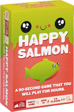 Happy Salmon by  - 3-8 Players - Ages 6+ - 90 Second Rounds - Easy to Learn Quick Matching Card Game - Party Game, Family Game Night, Kid and Adult Card Game