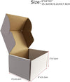 25 Pack 153x102x76 mm (6x4x3 in) Shipping Boxes Small White Corrugated Cardboard Box for Packing Mailing