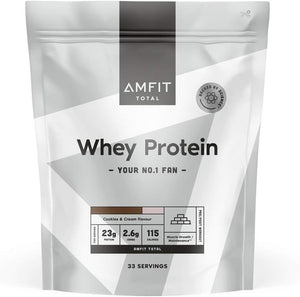 Amazon Brand -  Whey Protein Powder, Cookies & Cream Flavour, 33 Servings, 1 kg