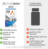 Active Iron Men | 30 Iron Capsules & 30 Multivitamin Tablets | Iron Supplement with Zinc, Vitamin C, D and High Dose B Vitamins | 1-Month Supply