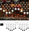 Christmas Window Light Battery Powered 90 LED 3.5M Snowflakes Curtain Lights, Christmas Lights 8 Modes, Waterproof Icicle Lights for Window, Garden, Party, Bedroom, Patio Decoration (White)