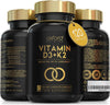 Vitamin D3 K2 Capsules - 4000 IU Vitamin D & 100mcg Vitamin K MK7 - Boosted with Coconut MCTs for Absorption | 120 High Strength Vitamin D and K2 Capsules | 4 Month Supply | UK Made & Vegetarian