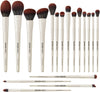 MUA Pro Makeup Brush Set 18 Pcs Professional Makeup Brushes Set Foundation Brush Concealer Brush Blush Brush Eyebrow Brush good present choice for Professional Makeup Artist(Beige)