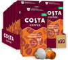 Costa Smooth Medium Roast Aluminium Coffee Pods (Pack of 10, Total 100 Coffee Capsules)