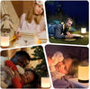 LED Night Light Touch Lamp Bedside Table Lamp for Kids Bedroom Rechargeable Dimmable Warm White Light + RGB Color Changing