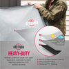 Grill Cover, Gas BBQ Cover fits Weber BBQ, Brinkmann, Char Broil, Outback and more - Large BBQ Cover Waterproof, Heavy Duty, Windproof, Rip-Proo, UV Resistant (132 L x 66 W x 109 H cm, Grey)