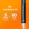 R1 Rotating Electric Toothbrush with 8 Brush Heads for Adults and Kids, 60-Day Battery Life, 5 Modes Rechargeable Power Toothbrush with 2-Minute Smart Timer, Black