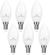 E14 LED Light Bulb, 5W 470lm Small Edison Screw Candle Bulbs, Warm White 2700K, Energy Saving Non-Dimmable, Pack of 6