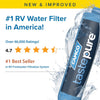 TastePURE RV Water Filter - New & Advanced RV Inline Water Filter with Flexible Hose Protector - GAC & KDF Water Filter - Made in USA - Camping Essentials for Fresh Drinking Water ()