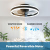 Ceiling Fan with Remote Control Flush Mount Modern Indoor 19.7" LED Dimmable Low Profile Ceiling Fans,Smart 3 Light Color Change and 6 speeds