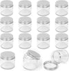 15 Pcs 60ml/2oz Glass Jars with Lids Assortment Set, Mini Round Airtight Canning Sample Jars with Silver Lids, Tiny Makeup Containers Empty Cosmetic Containers for Lotions Powders Liquid Creams