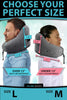 AIR Inflatable Travel Pillow for Airplane - Hooded Neck Pillow for Travel - Inflatable Travel Neck Pillow - Plane Pillow - Neck Cushion - Flight Pillow - Travel Neck Pillows - Grey