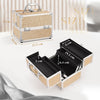 Makeup Case 4 Trays Cosmetic Box Lockable Beauty Vanity Organiser Holder Box for Gifts (Rose Gold)