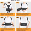 Posture Corrector Men and Women - Back Brace Back Support Belt with Breathable Adjustable Elastic Bands Back Straightener Improve Lumbar Support Belt Lower Back Pain Relief (Waist 27'- 48')