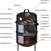 Charcoal BBQ Grill, Heavy Duty 3-in-1 Barbecue Smoker Grill for Garden Camping Outdoor Cooking and Grilling 89x56x43CM