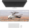 Mouse Pad Gaming Large Desk Pad Washable Mouse Pad Laptop Desk Mat,big caribou in alaska tundra,Home Mouse Pad with Anti-Slip Rubber Base,16x35.5 in