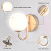 Indoor Wall Light, 1xG9 Up and Down Modern Wall Lamp, Gold Finish Elegant Wall Lighting, Globe Shaped Wall Sconce for Bedroom, Living Room, Hallway, Hotel