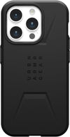 UAG Case [Updated Version] Compatible with iPhone 15 Pro Case 6.1" Civilian Black Built-in Magnet Compatible with MagSafe Charging Rugged Mil-Grade Dropproof Protective Cover