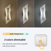 LED Wall Lights Indoor, 12W Fashion Silver Wall Light, 3 Lighting Colours Modern Acrylic Wall Sconce Lights for Living Room Bedroom Corridor Stairs Hallway Hotel