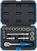 Expert 18 Piece Metric Socket Set | Ratchet Tool and Case | 3/8" Square Drive | HI-TORQ MM/AF Sockets | DIY Home Professional and Car Kit |Hand Tools | 16359