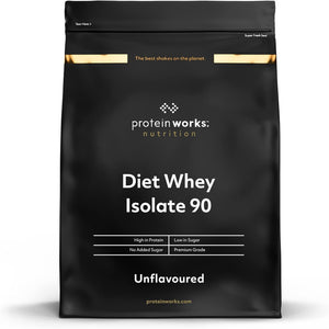 Protein Works - Diet Whey Protein Isolate 90 | Whey Isolate Protein Powder | Low Calorie Protein Shake | 20 Servings | Unflavoured | 500g