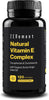 Natural Vitamin E Complex, Tocopherols & Tocotrienols, 120 Softgels | with Organic Extra Virgin Olive Oil | Full Spectrum | Antioxidant | 100% Natural Ingredients, Soy Free |